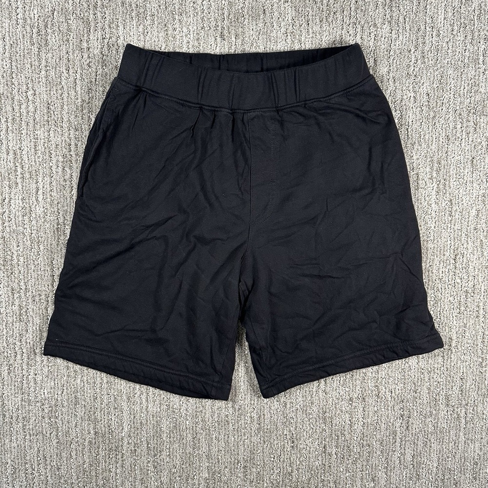 DUDE ROBE Shorts Mens S/M Black Lounge Sweat Elastic‎ Waist Casual Athletic